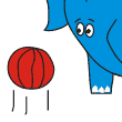 слоны играют в баскетбол